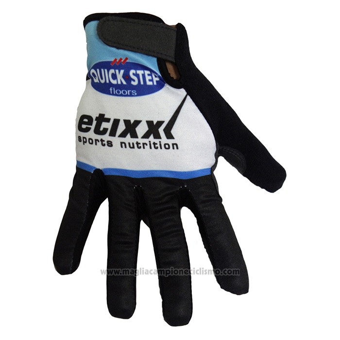 2020 Etixx Quick Step Guanti Dita Lunghe Nero Bianco